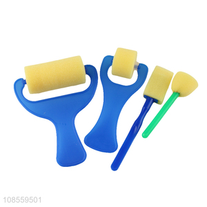 Wholesale educational sponge brush set for kids diy painting