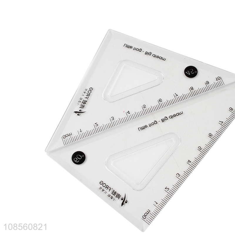 China supplier 4-piece set geometry math set ruler set for student