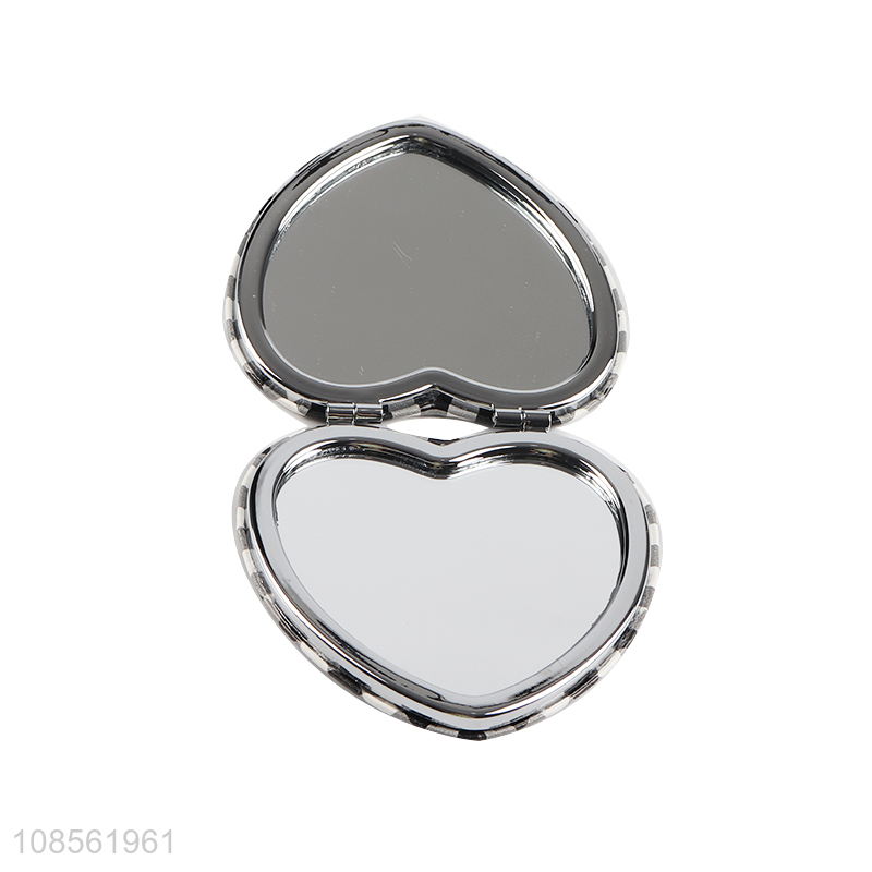 New product heart shaped folding makeup mirror pocket mirror