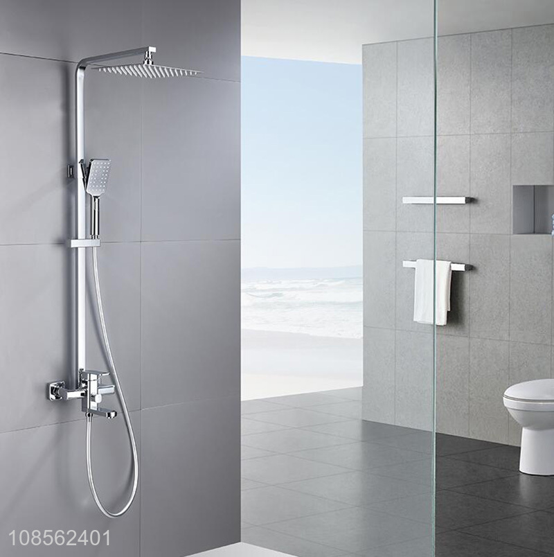 Factory supply bathroom square shower head shower system set