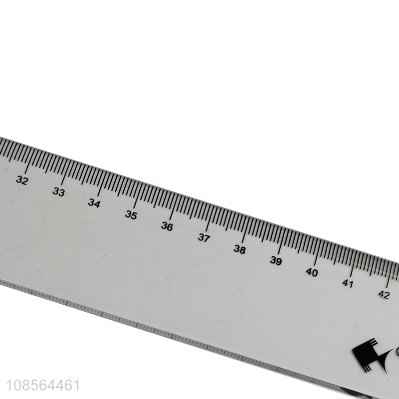 Top quality plastic transparent straight ruler for sale