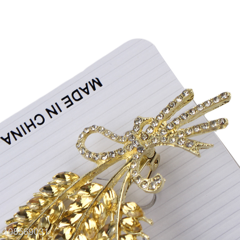 Good quality fashion alloy wheat-ear brooch scarf buckle