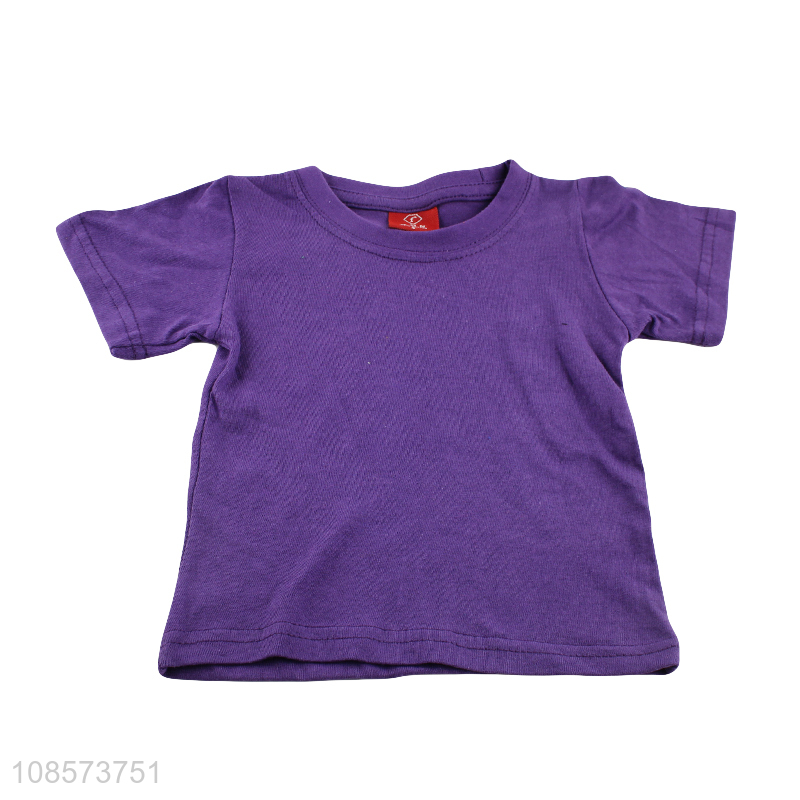 Online wholesale multicolor cotton round neck children's T-shirt