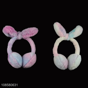 Wholesale cute winter warm plush earmuff for women girls