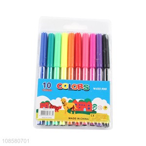 Factory wholesale 10pcs plastic water color pencils for kids drawing