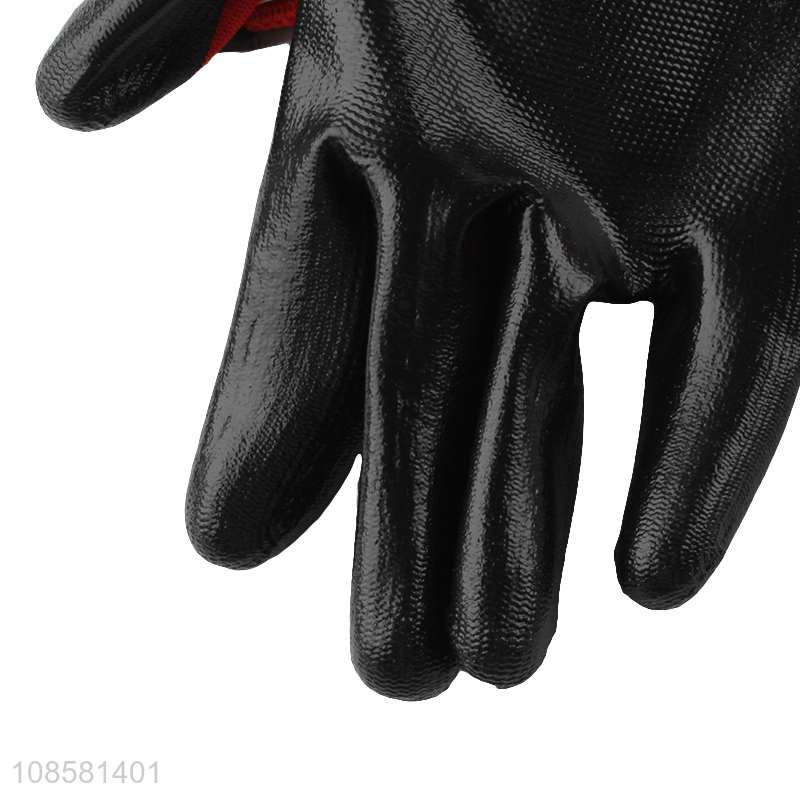 Good price safety gloves nylon rubber working gloves for sale