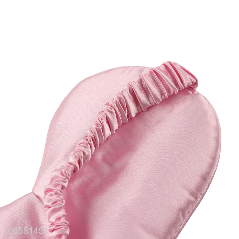 Wholesale imitated silk sleeping eyeshade travel sleeing eye mask