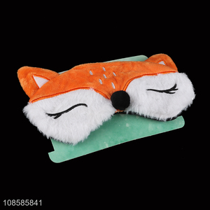 Wholesale cartoon fox plush sleep eye mask for wome girls