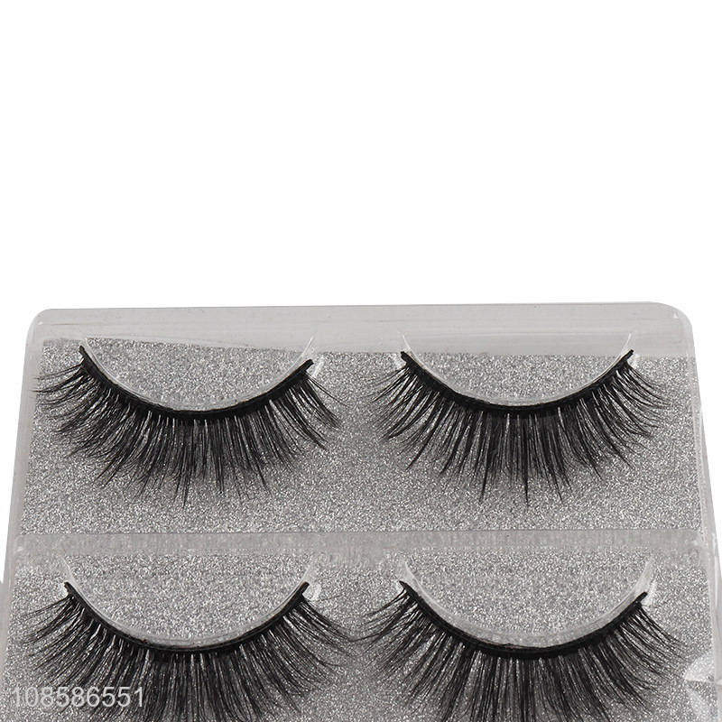 China supplier 3 pairs 6D cruelty-free natural look wispy eyelashes