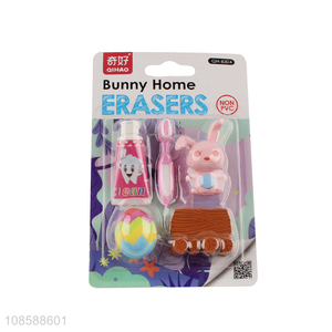 Good quality non-toxic school students bunny eraser for sale