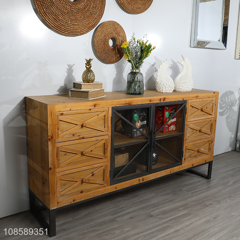 Good quality solid wood side cabinet storage cabinet for sale