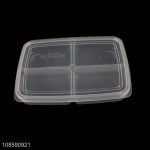 New products portable food grade 4 compartment storage box with lid