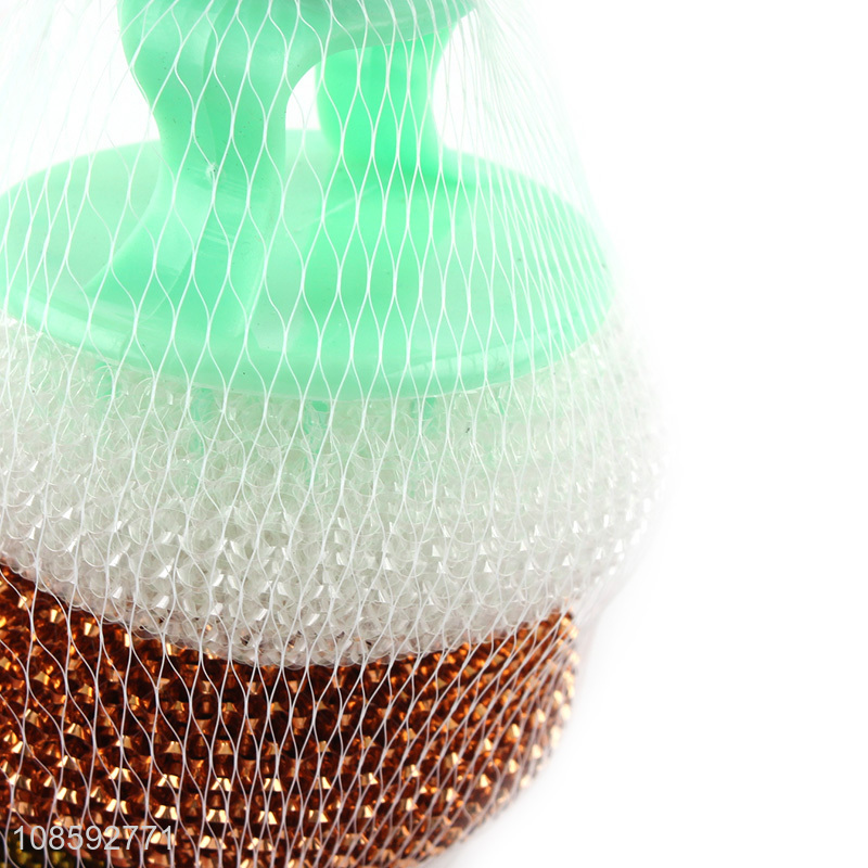 Good quality kitchen cleaning plastic mesh scourers pot scrubbers