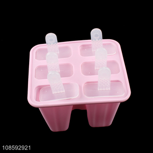 Hot items silicone popsicle mold with plastic lid