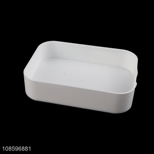 Latest design white plastic rectangle storage box wholesale