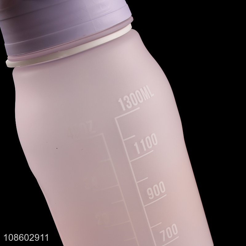 Wholesale 1300ml portable motivative water bottle with time marker