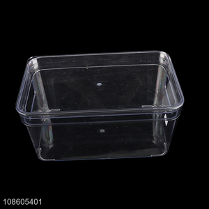 Hot product plastic refrigerator organizer bin with lid & handles