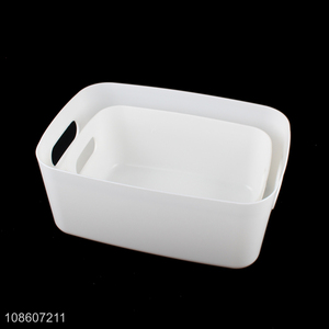 Good quality plastic desktop storage box with handle