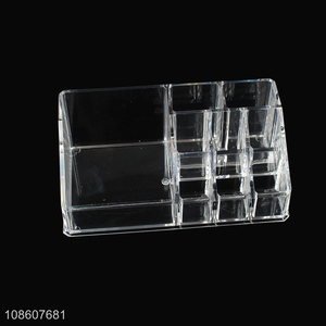 Factory supply transparent acrylic cosmetic organizer makeup display rack