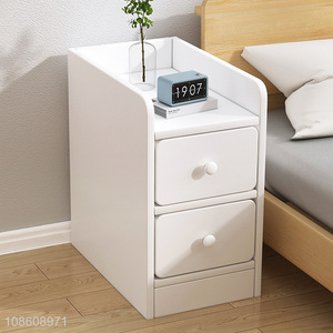 Hot selling narrow small storage cabinet bedside table wholesale