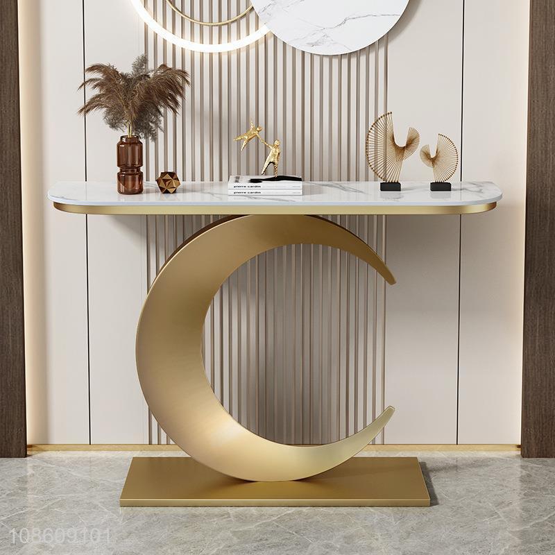 China imports metal art marble console table for living room