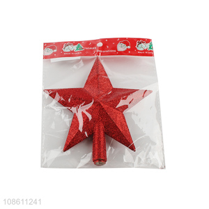 Online wholesale red xmas tree decoration topper star for christmas