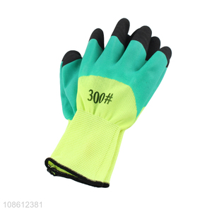 Wholesale wear resistant latex coated work gloves for men women