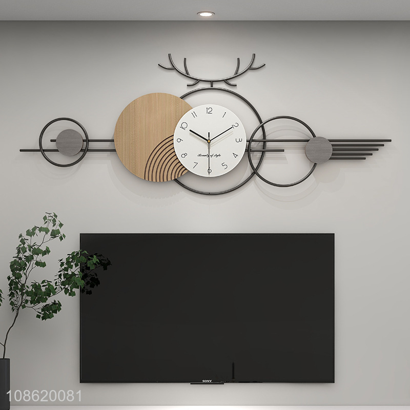 Factory price modern large metal wall clock Nordic style wall clock