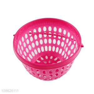 Good quality mini hollow wall hanging plastic storage basket