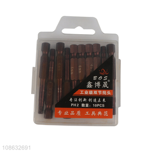 High Quality 10PCS 4mm S2 Steel Screwdriver Bit Kit