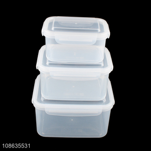 Good quality transparent plastic food storage box fridge food container