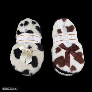 Good quality winter anti-slip home slippers plush floor shoes