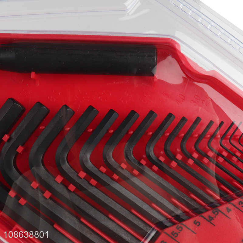 Wholesale 32pcs long/short arm flat head hex key allen wrench set