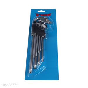 Best quality 9pcs L type torx head allen wrench hex key set