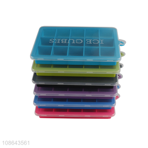 Good selling pp household ice cube mould with lid wholesale