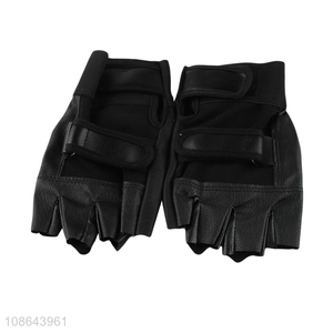 Good quality pu leather half-finger sports gloves for motorcycling