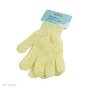 Wholesale nylon bath gloves bathing gloves exfoliating shower gloves