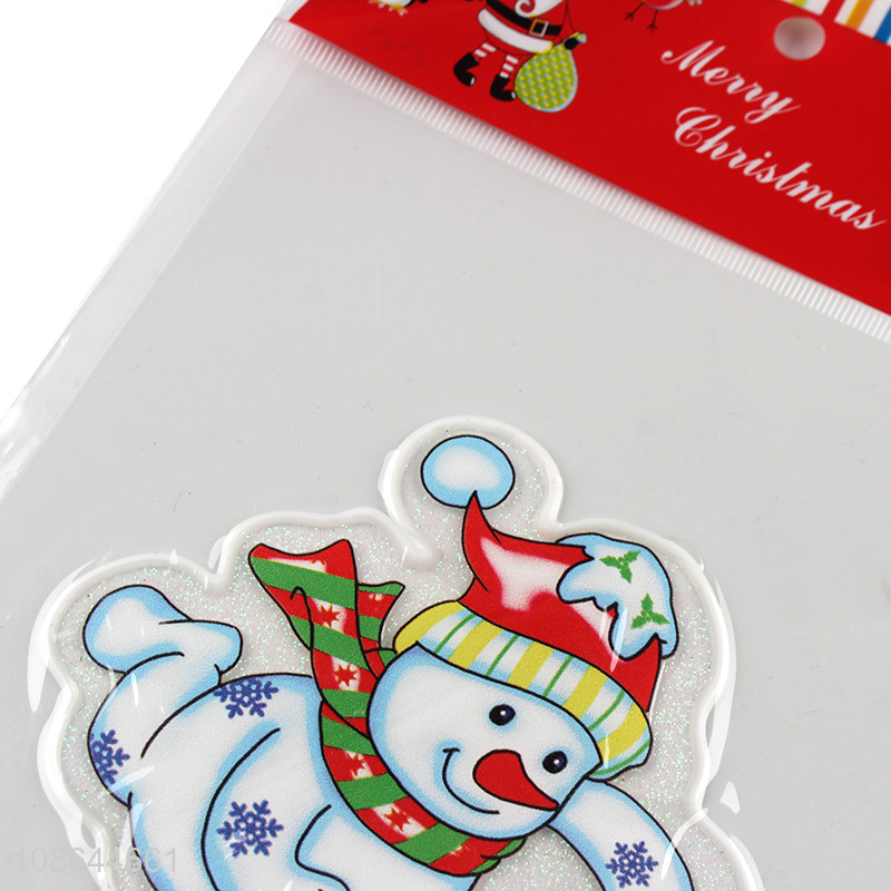 Top selling snowman pattern christmas window sticker for decoration