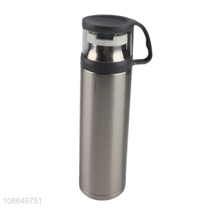 Wholesale stainless steel insulated vacuum water bottle with clear lid