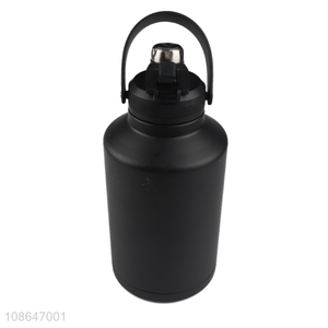 Wholesale double walled stainless steel vacuum flask thermal sports bottle