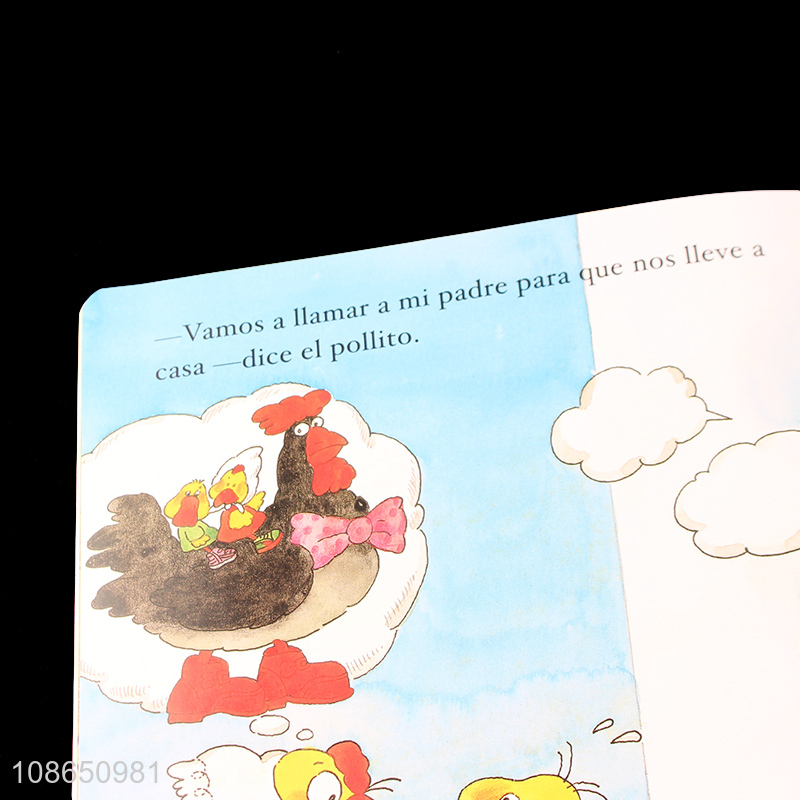 Wholesale Cartoon Printing Kids Spanish Story Book Tollders Bedtime Story Book