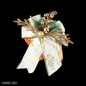 Good selling christmas decoration hanging bowknot ornaments