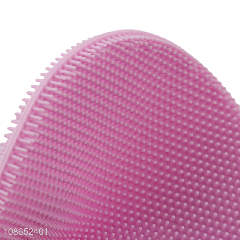 Wholesale round silicone dishwashing brush double sided pot brush