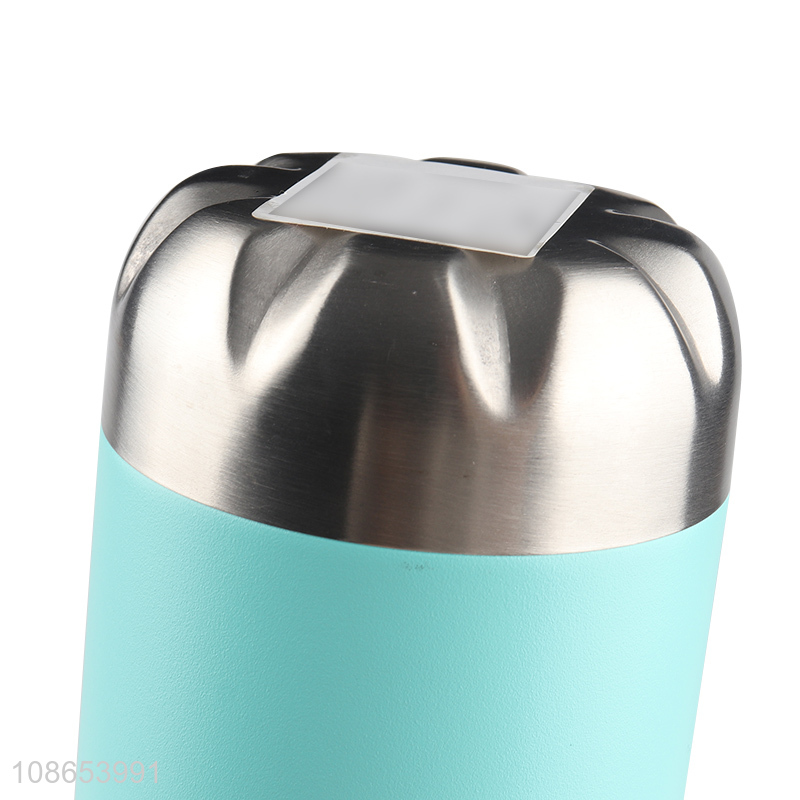 Wholesale spill-proof lid stainless steel double wall insulated water bottle