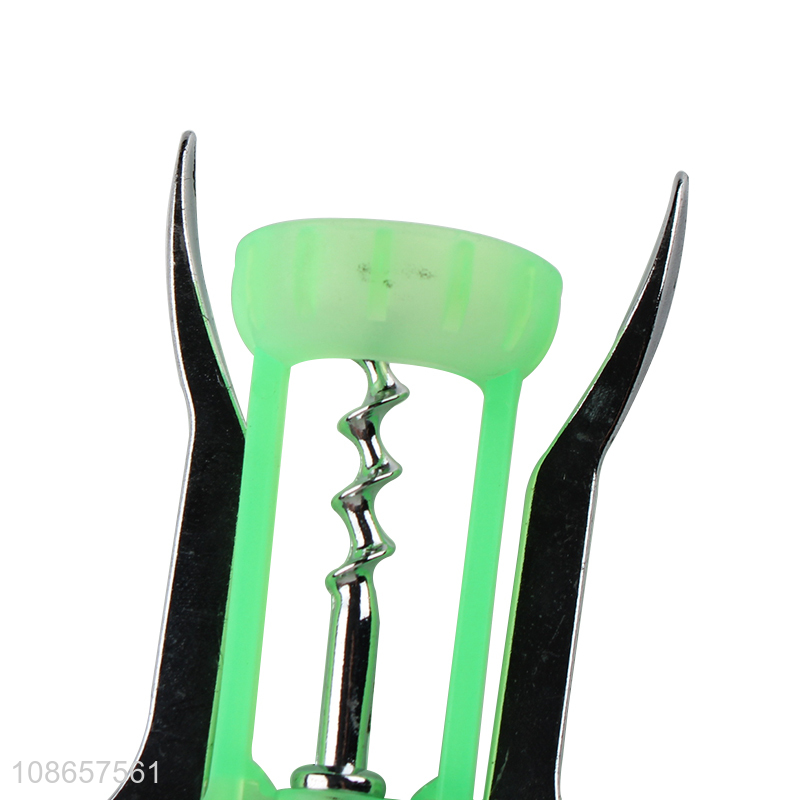 Wholesale heavy duty red wine opener zinc alloy wing corkscrew