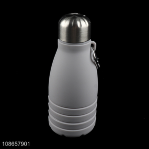 Good quality collapsible silicone water bottle foldable sports bottle