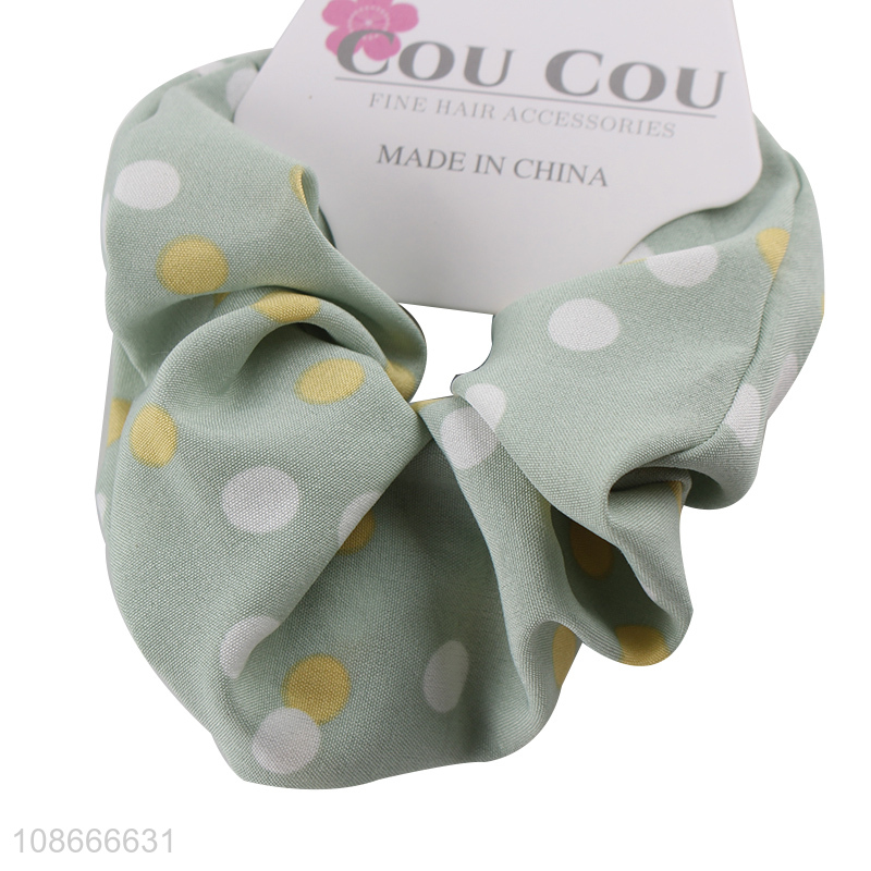 Good quality polka dot hair scrunchies hair rings hair bands