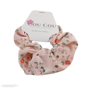 Best selling floral print elastic hair scrunchies hair bands