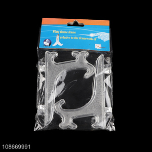 Wholesale plastic easel frame holder plastic plate stands for display