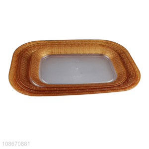 New product plastic breakfast serving tray fruit seving platter